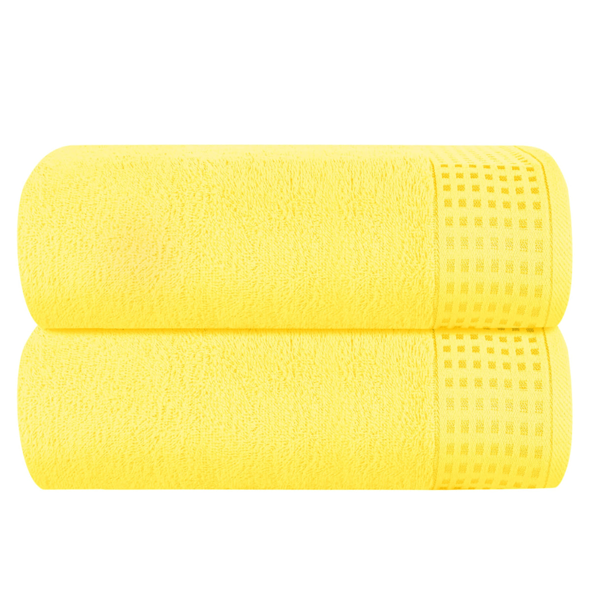 GLAMBURG 100% Cotton 2 Pack Oversized Bath Towel Set 28x55 Inches, Ultra Soft Highly Absorbant Compact Quickdry & Lightweight Large Bath Towels, Ideal for Gym Travel Camp Pool - Black