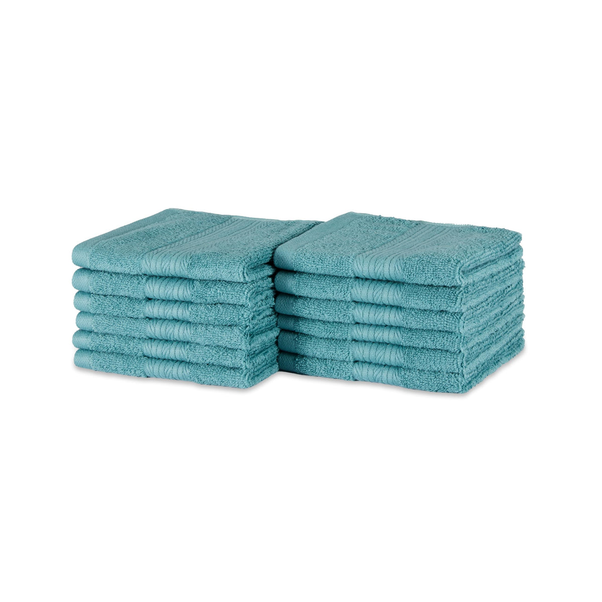 Amazon Basics 6-Piece Highly Absorbent Fade-Resistant Towel Set, 100% Cotton Towels for Bathroom, Soft, 2 Bath Towels, 2 Hand Towels, 2 Washcloths, Black