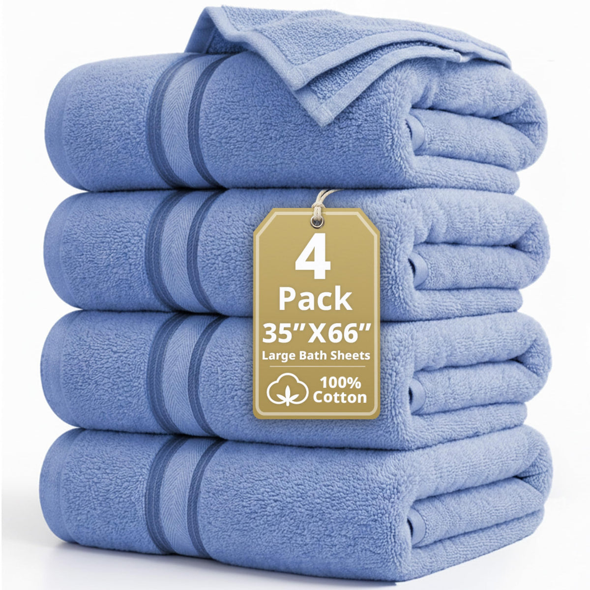 LANE LINEN Bath Towel Set 100% Cotton 18 Piece Soft Absorbent - Grey