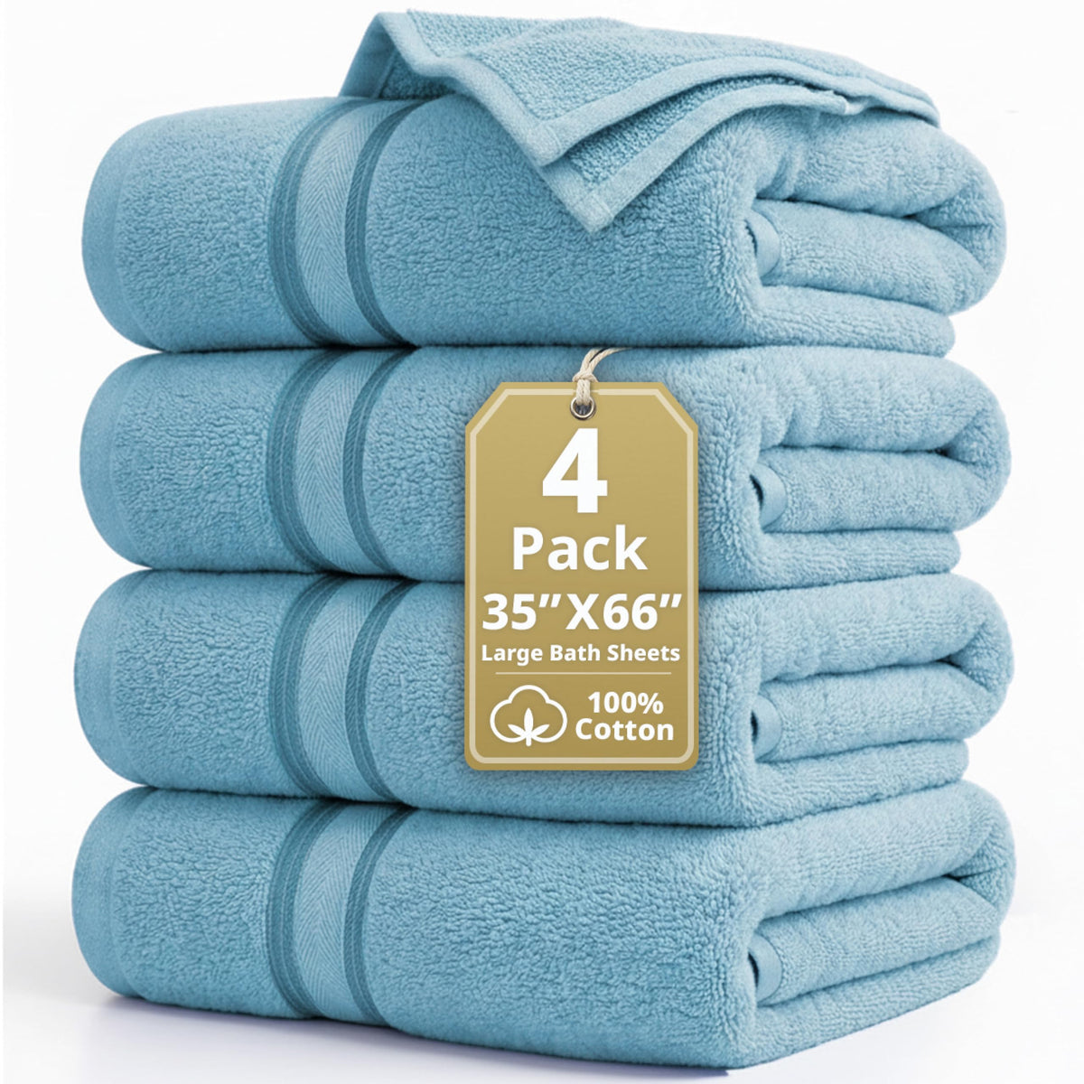 LANE LINEN Bath Towel Set 100% Cotton 18 Piece Soft Absorbent - Grey