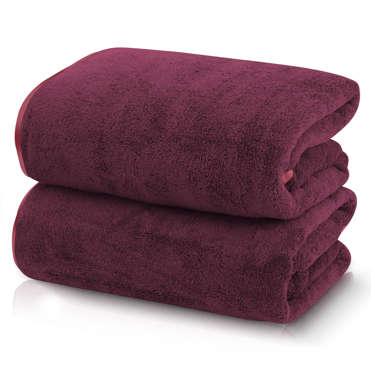 TENSTARS Luxury Silk Hemming Towel Set - Light Thin Quick Drying - 2 Bath Towels 2 Hand Towels 2 Washcloths - Ultra Soft Microfiber, for Bath Fitness, Sports, Yoga, Travel (Dark Grey 6 Pieces)