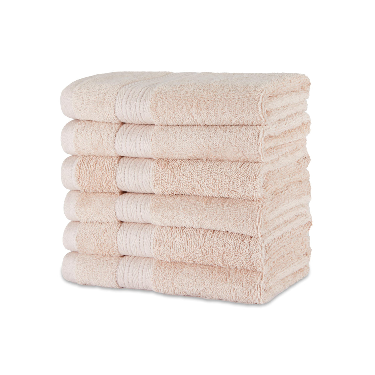 Amazon Basics 6-Piece Highly Absorbent Fade-Resistant Towel Set, 100% Cotton Towels for Bathroom, Soft, 2 Bath Towels, 2 Hand Towels, 2 Washcloths, Black