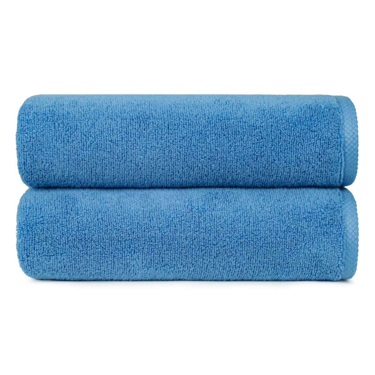 Amazon Basics 2-Piece Quick-Dry Oversize Bath Towel, 100% Cotton, 54" x 30", White