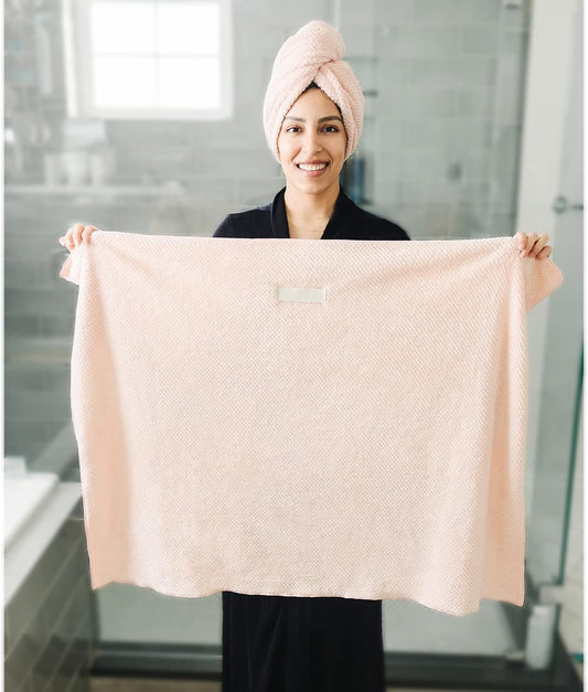 ROLSHOL 2-Pack Large Microfiber Hair Towel Wraps for Women, 27 × 39 in