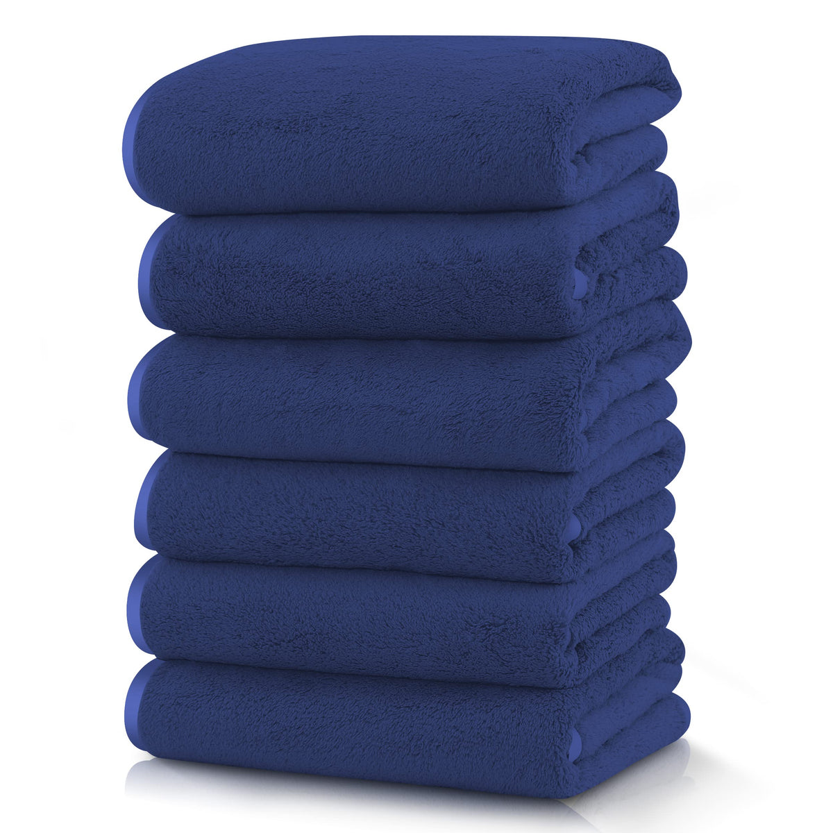 TENSTARS Luxury Silk Hemming Towel Set - Light Thin Quick Drying - 2 Bath Towels 2 Hand Towels 2 Washcloths - Ultra Soft Microfiber, for Bath Fitness, Sports, Yoga, Travel (Dark Grey 6 Pieces)