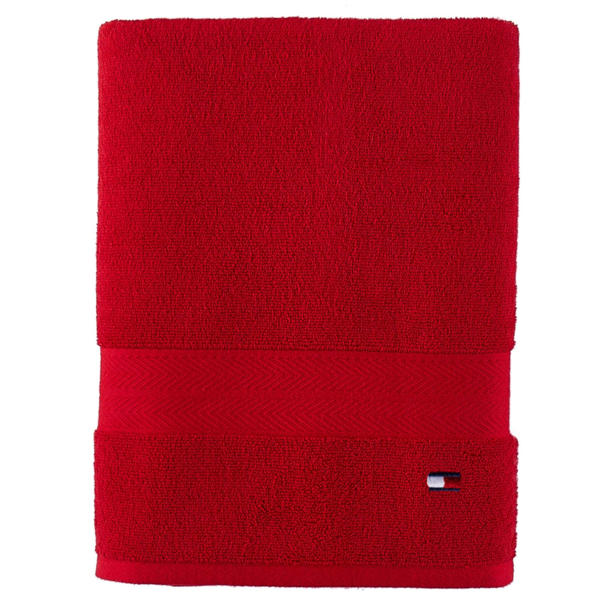 Tommy Hilfiger Modern American Solid Bath Towel, 30 X 54 Inches, 100% Cotton 574 GSM (Peacoat)