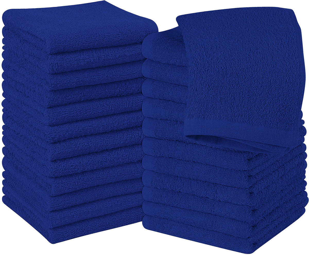 Utopia Towels 12 Pack Washcloths, 12x12 in, 100% Cotton, White