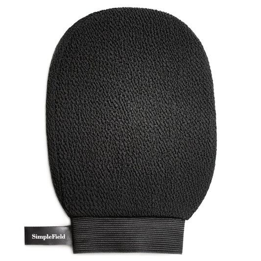SimpleField Korean Exfoliating Mitt for Remove Dead Skin. 100% Viscose Deep Kessa Exfoliating Glove for Body Scrub, Keratosis Pilaris and Self Tanning Removal. Easily Smooth Skin Surface. (1 Piece)