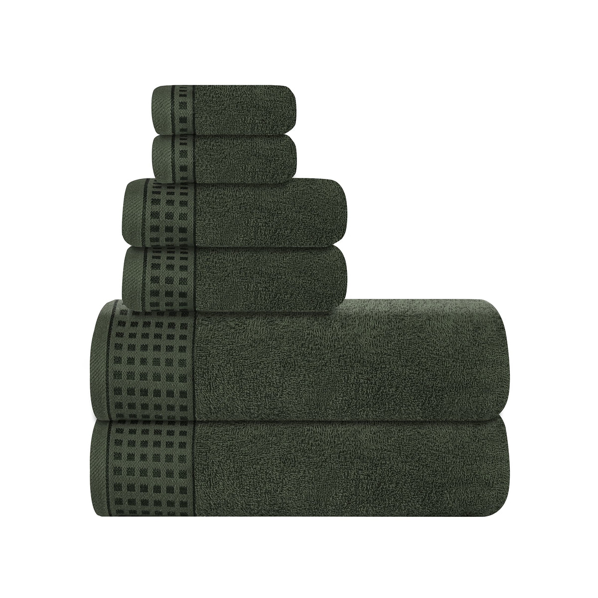 GLAMBURG 100% Cotton 2 Pack Oversized Bath Towel Set 28x55 Inches, Ultra Soft Highly Absorbant Compact Quickdry & Lightweight Large Bath Towels, Ideal for Gym Travel Camp Pool - Black