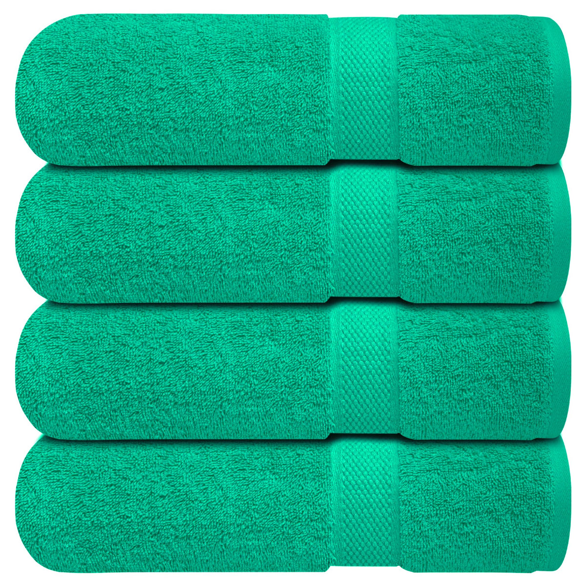 Infinitee Xclusives 100% Ring-Spun Cotton Bath Towels for Bathroom - Pack 4