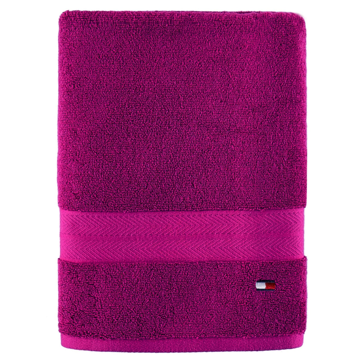 Tommy Hilfiger Modern American Solid Bath Towel, 30 X 54 Inches, 100% Cotton 574 GSM (Peacoat)