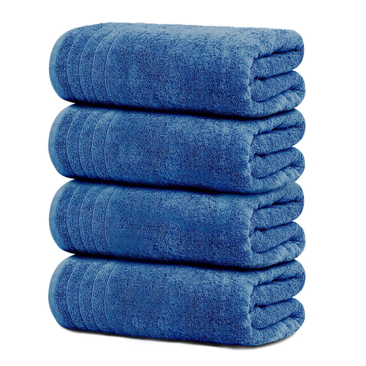 Tens Towels 4 Piece Extra Large Bath Towels 30 x 60 Inches, Dark Grey