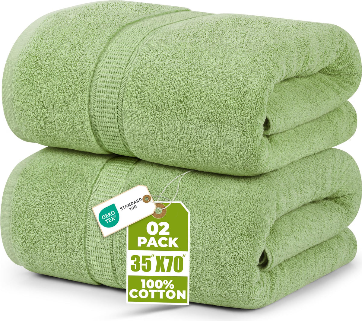 Utopia Towels Jumbo Bath Sheets, 2 Pack, 35x70 in, 600 GSM Cotton, Plum