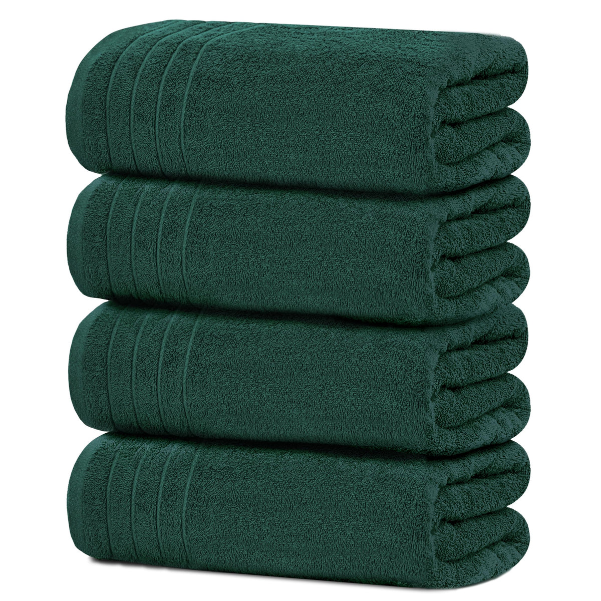 Tens Towels 4 Piece Extra Large Bath Towels 30 x 60 Inches, Black