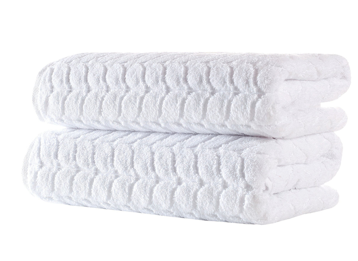 BAGNO MILANO Turkish Cotton Hand & Bath Towels - Plush, Ultra Absorbent Set (Cream, 2 pcs Bath Towel Set)