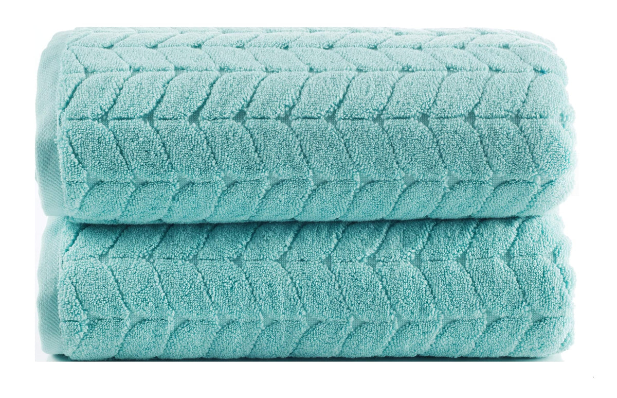 BAGNO MILANO Turkish Cotton Hand & Bath Towels - Plush, Ultra Absorbent Set (Cream, 2 pcs Bath Towel Set)