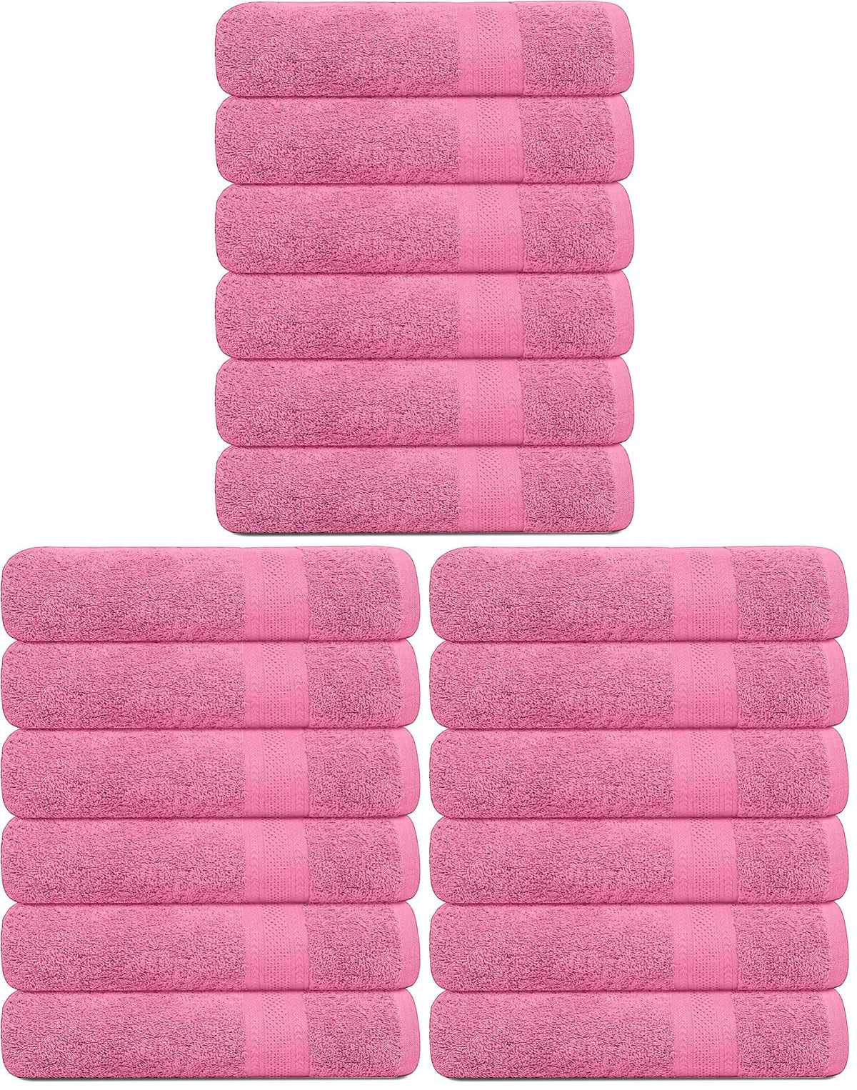 KAHAF COLLECTION 100% Cotton Bath Towels, 24x48 Pack of 6 Towels, Quick Dry, Highly Absorbent, Soft Feel Towel, Gym, Spa, Bathroom, Shower, Pool, Luxury Soft Towels (Grey, 24x48-6 Pack)