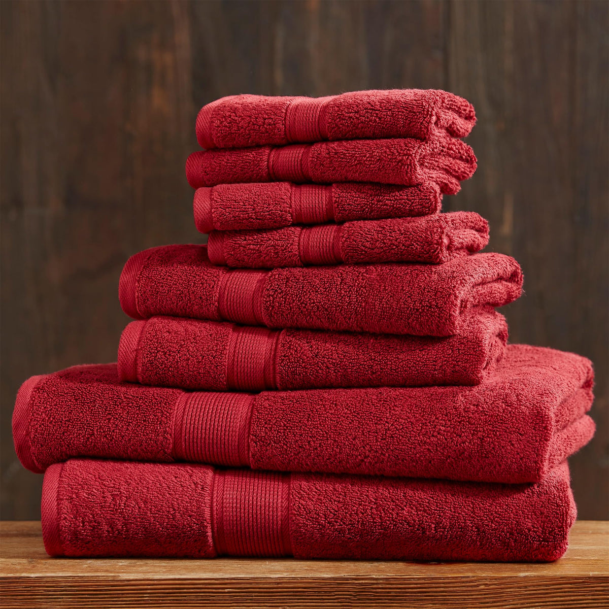 Madison Park 800GSM 100% Cotton Bathroom Bath Towel Set of 8, Cream