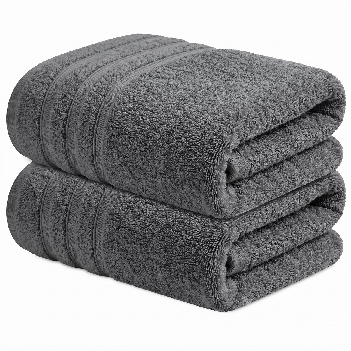Infinitee Xclusives 100% Ring-Spun Cotton Bath Towels for Bathroom - Pack 2