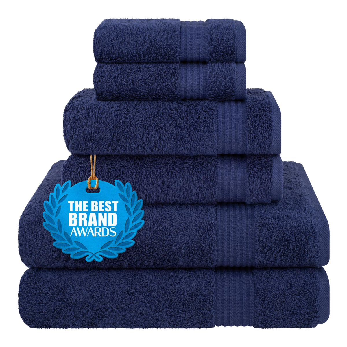 Cotton Paradise 100% Cotton Turkish Towel Set, Soft Absorbent Quick Dry, 6 Piece Towel Set, Beige