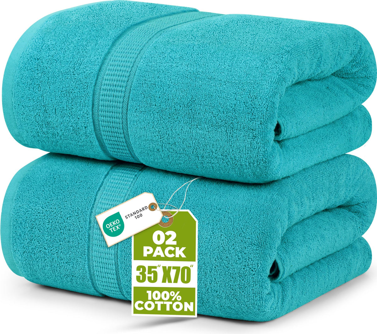 Utopia Towels Jumbo Bath Sheets, 2 Pack, 35x70 in, 600 GSM Cotton, Plum