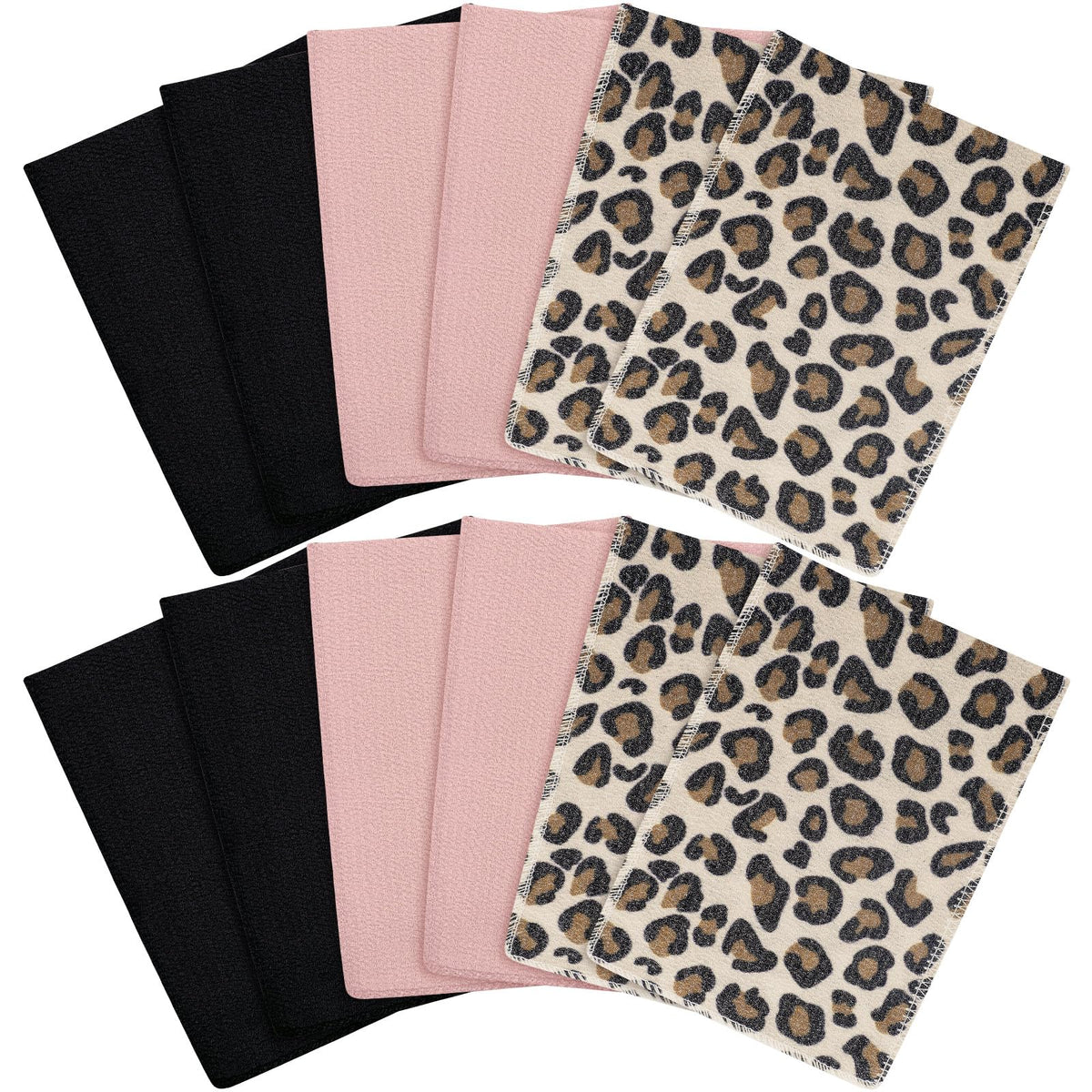 Tatuo 12 Pack Korean Exfoliating Mitts, Body Scrub, 8 x 5.5 in, 4 Colors