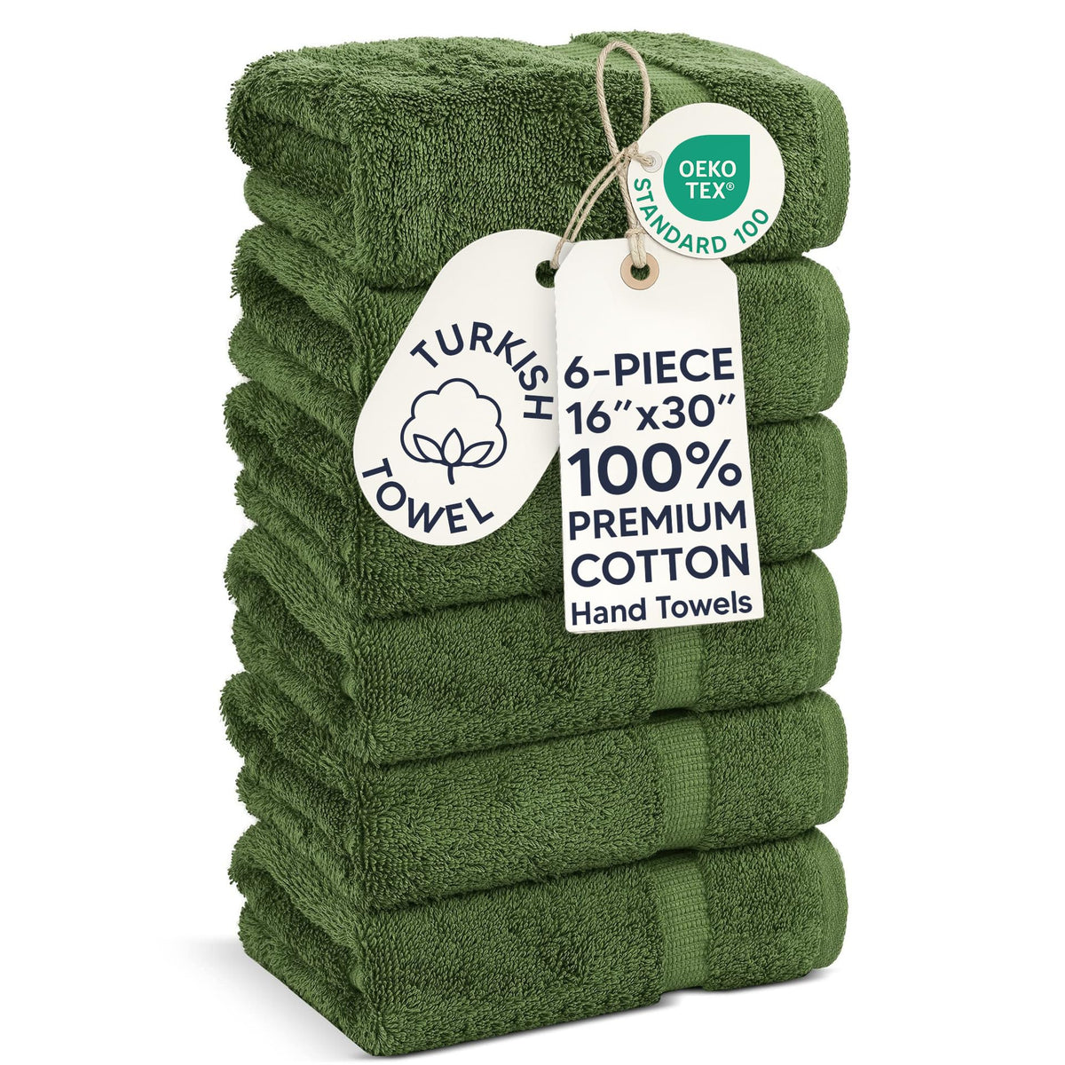 Chakir Turkish Linens 100% Cotton 4-Pack Bath Towels 27x54, Gray