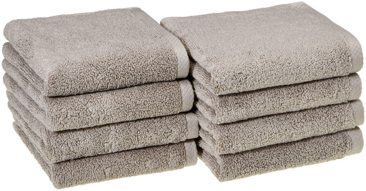 Amazon Basics 2-Piece Quick-Dry Oversize Bath Towel, 100% Cotton, 54" x 30", Lake Blue