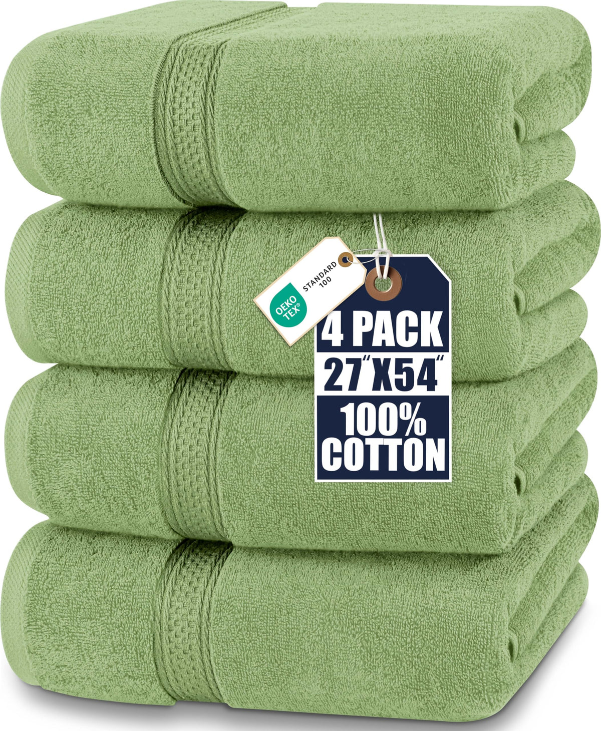 Utopia Towels 4 Pack Premium Bath Towels, 27x54 in, 600 GSM Cotton Grey