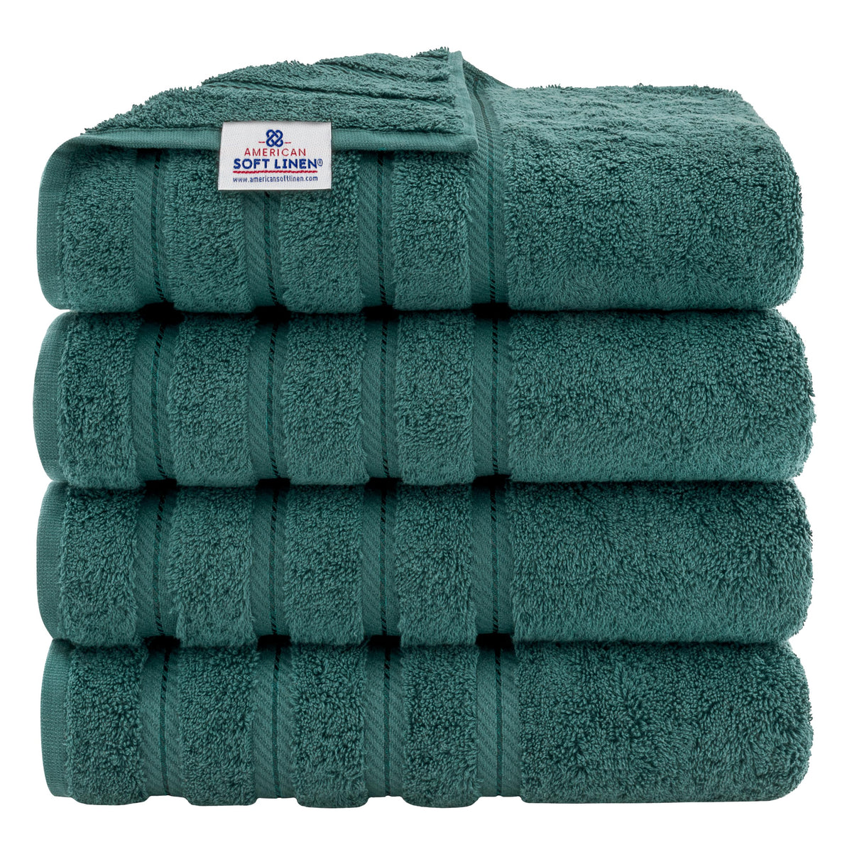 American Soft Linen 100% Cotton Luxury Turkish Towels, 4 PC Bath Towel Set