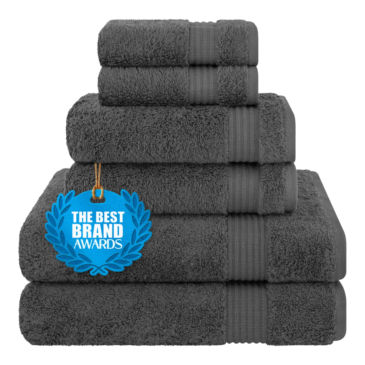 Cotton Paradise 100% Cotton Turkish Towel Set, Soft Absorbent Quick Dry, 6 Piece Towel Set, Beige