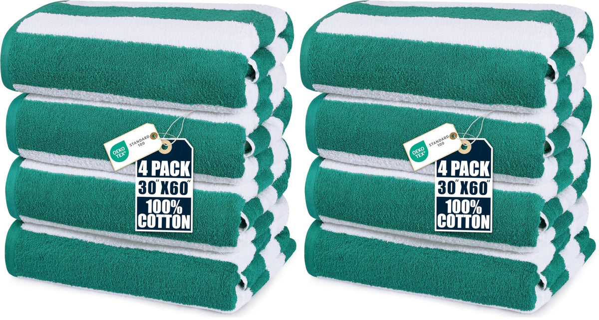 Utopia Towels Beach Towels, 4 Pack, 30x60 in, Bath Towels Cotton, Variety