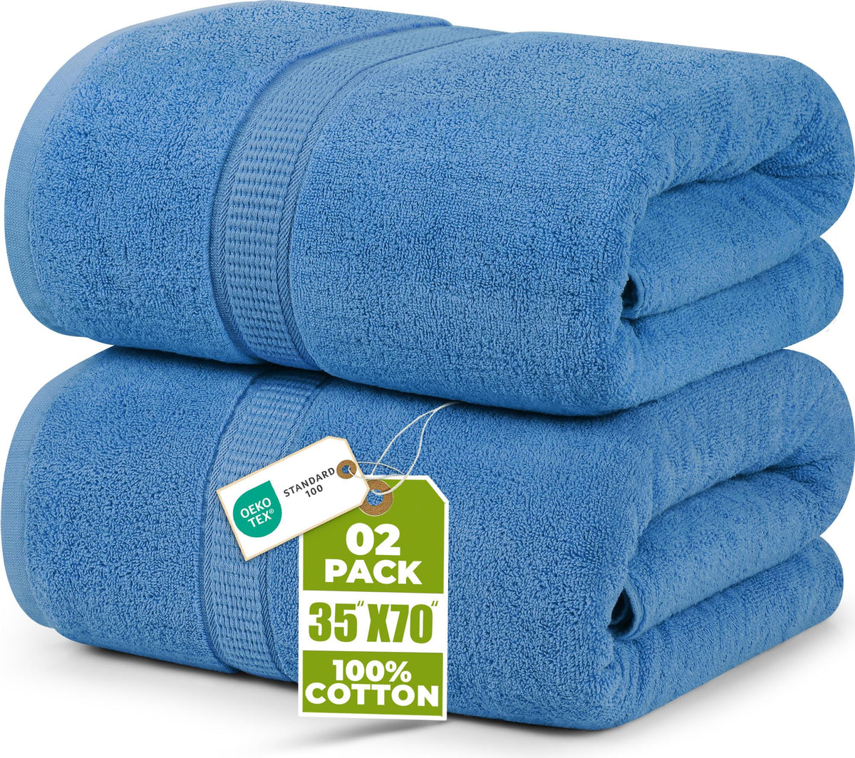Utopia Towels Jumbo Bath Sheets, 2 Pack, 35x70 in, 600 GSM Cotton, Plum