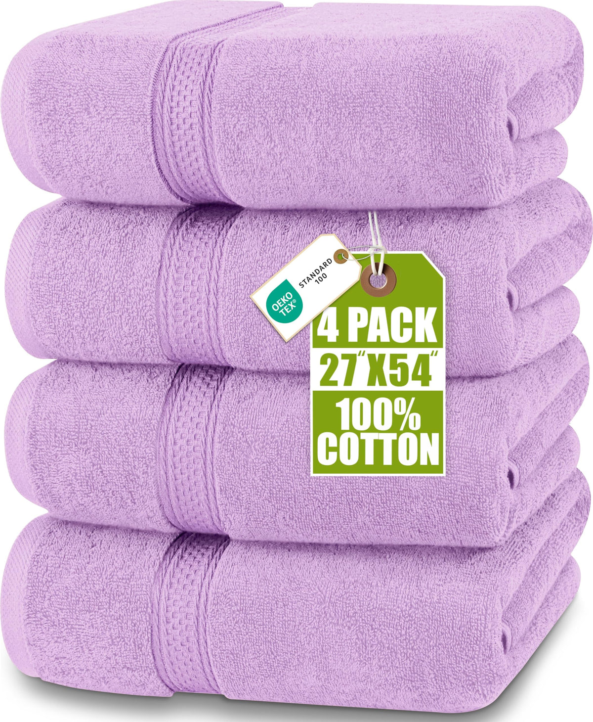 Utopia Towels 4 Pack Premium Bath Towels, 27x54 in, 600 GSM Cotton Black