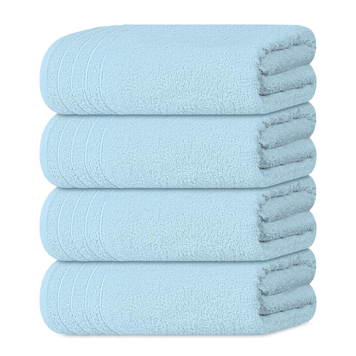 Tens Towels 4 Piece Extra Large Bath Towels 30 x 60 Inches, Dark Grey
