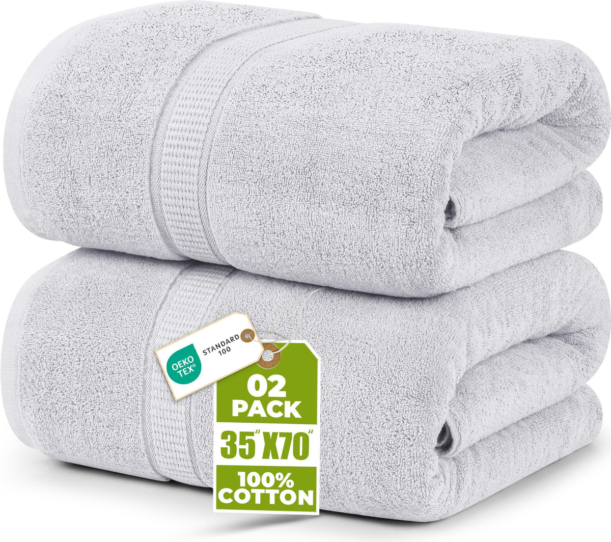 Utopia Towels - Luxurious Jumbo Bath Sheet 2 Piece - 600 GSM (35X70 Inches) 100% Ring Spun Cotton - Highly Absorbent and Quick Dry Extra Large Bath Towel - Super Soft Hotel Quality Towel (Black)