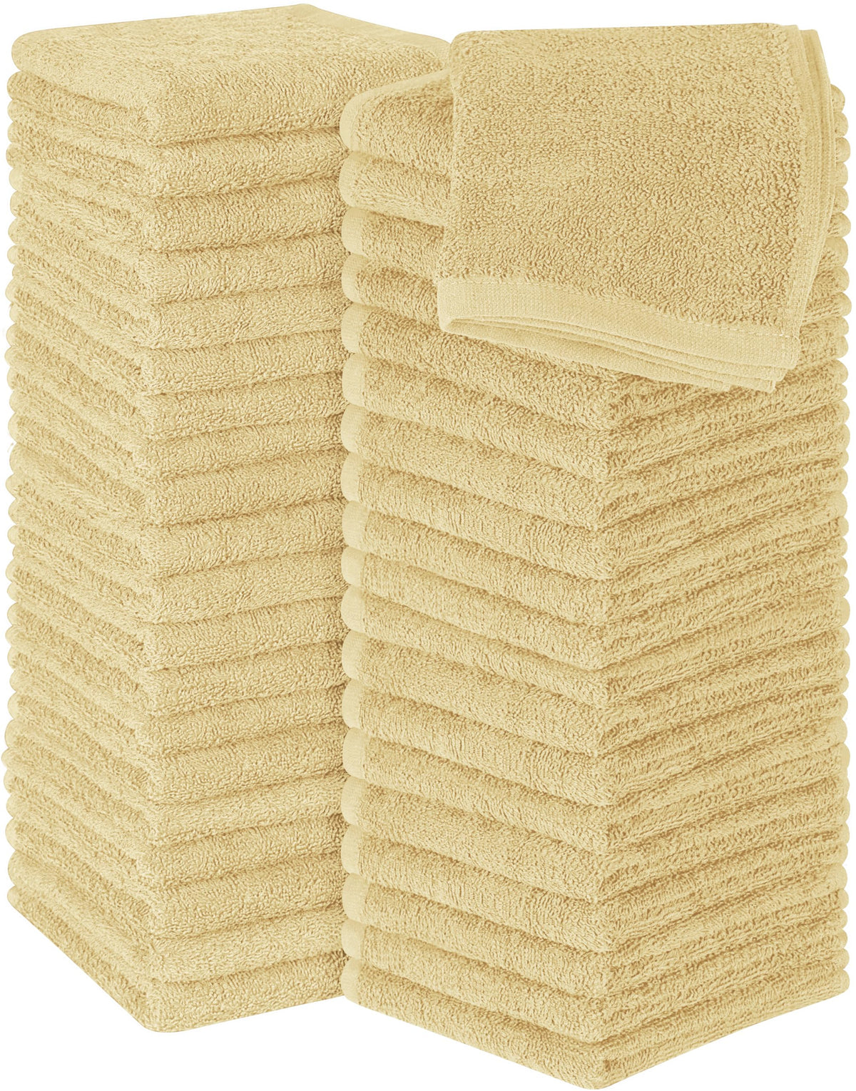 Utopia Towels 12 Pack Washcloths, 12x12 in, 100% Cotton, White