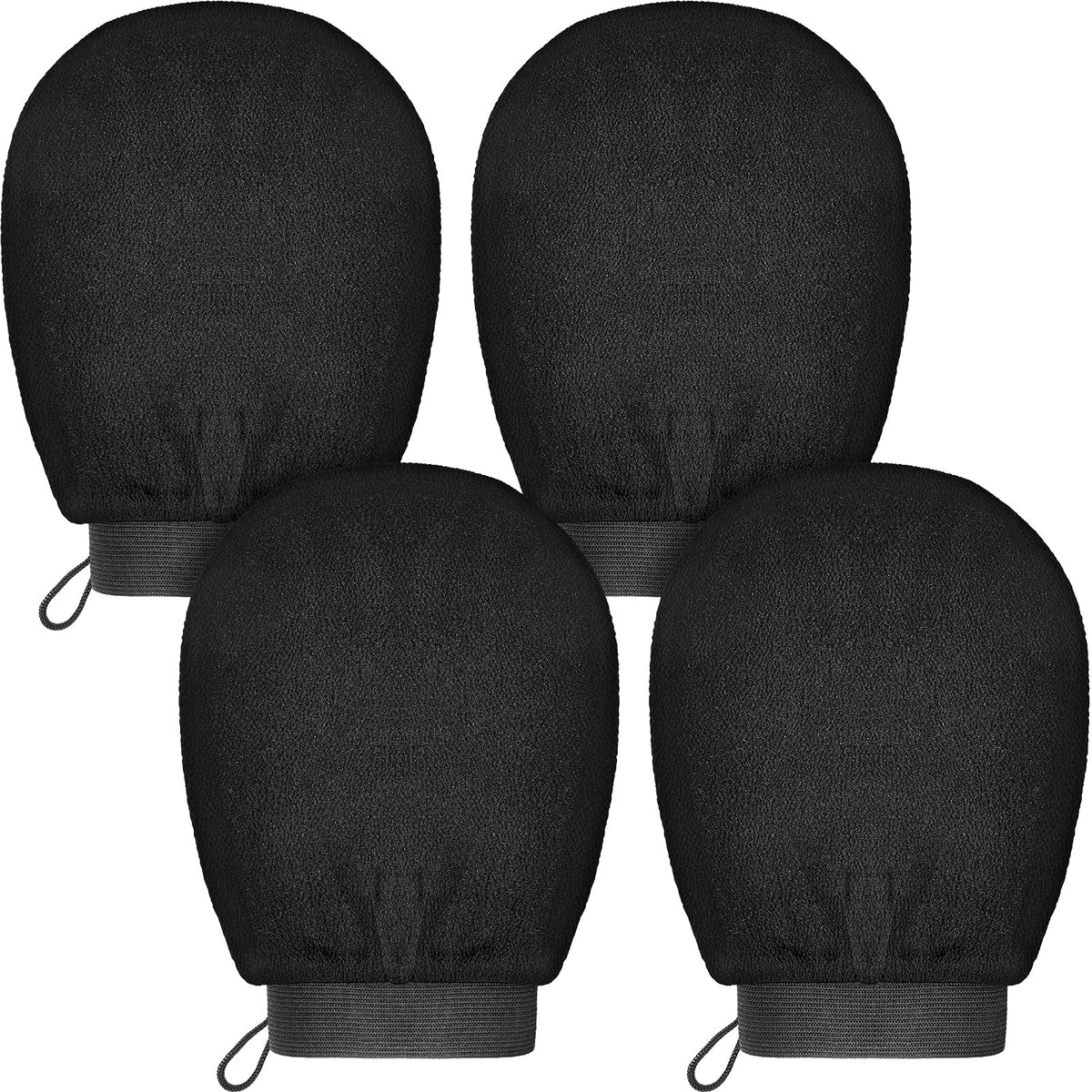 Tatuo 4 Pcs Exfoliating Mitts Korean Exfoliating Gloves for Body Shower