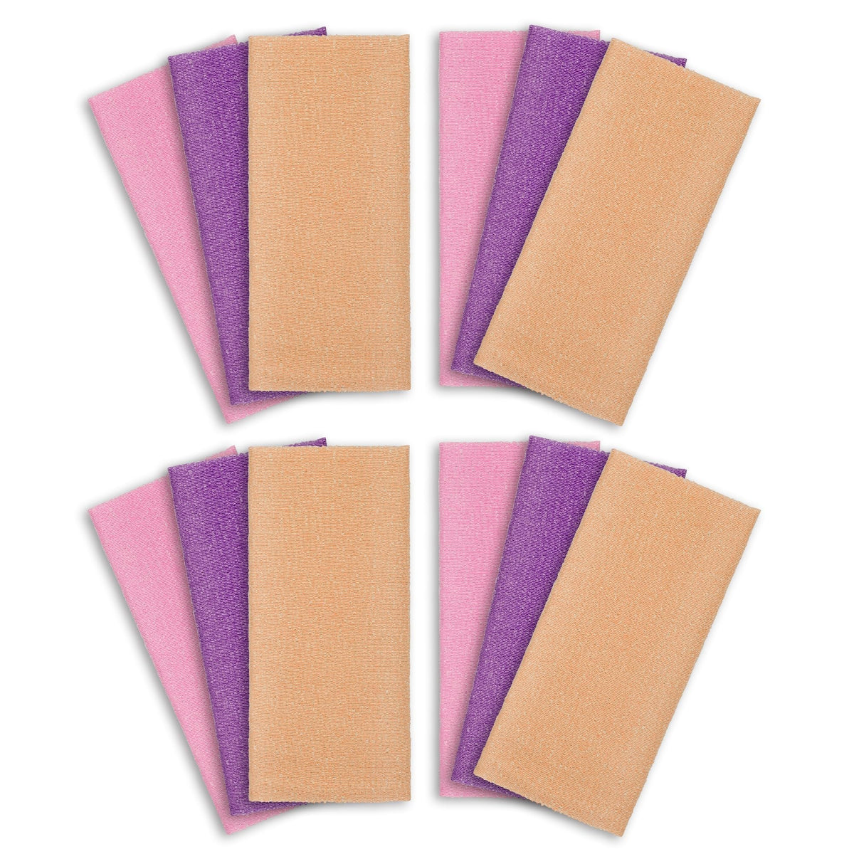 ARCH&M Exfoliating Washcloth & Japanese Shower Towel, Body Scrubber, 3 Pack