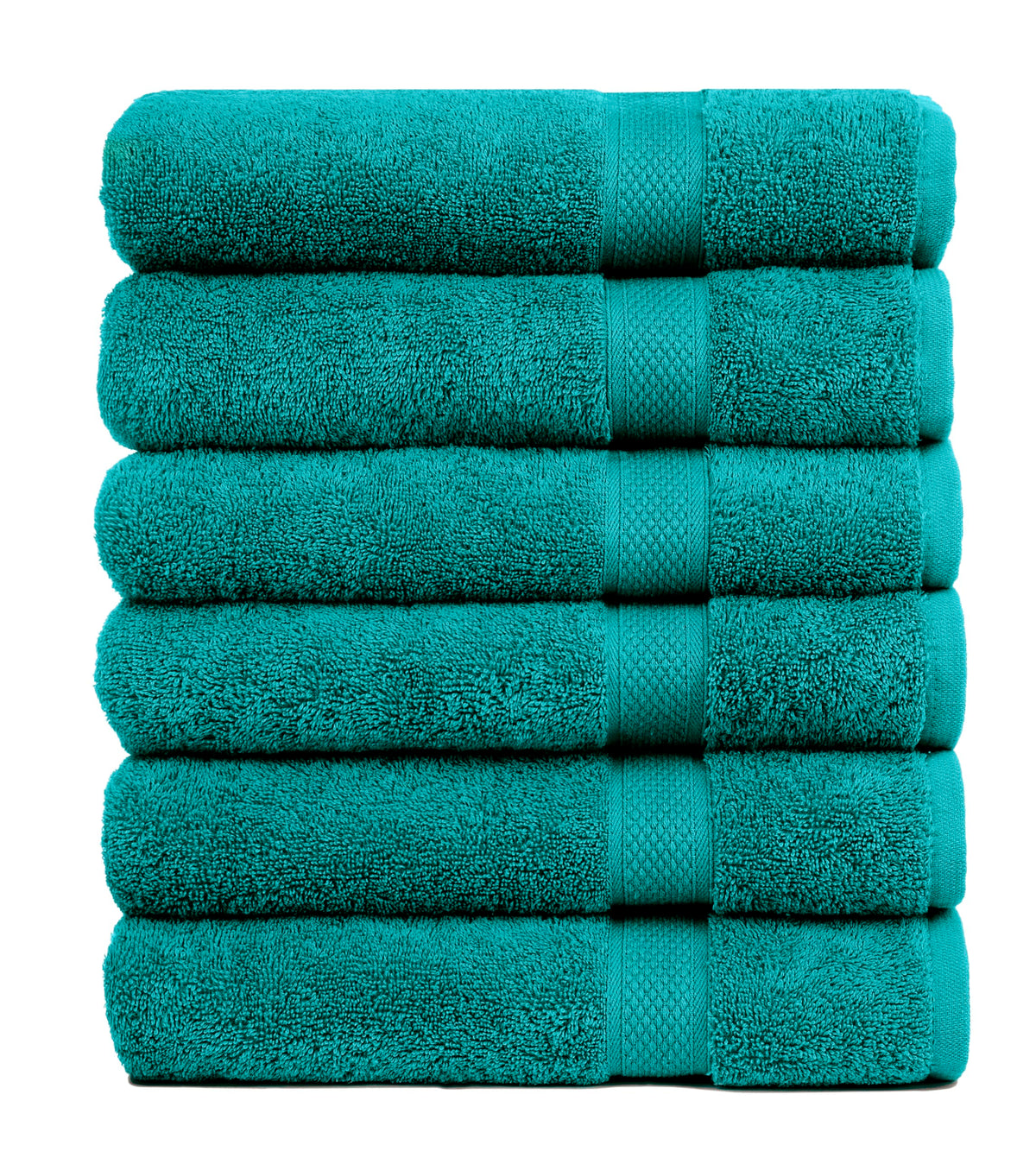 Pleasant Home Bath Towels Set of 6 (24” x 50”) 100% Cotton, Gray