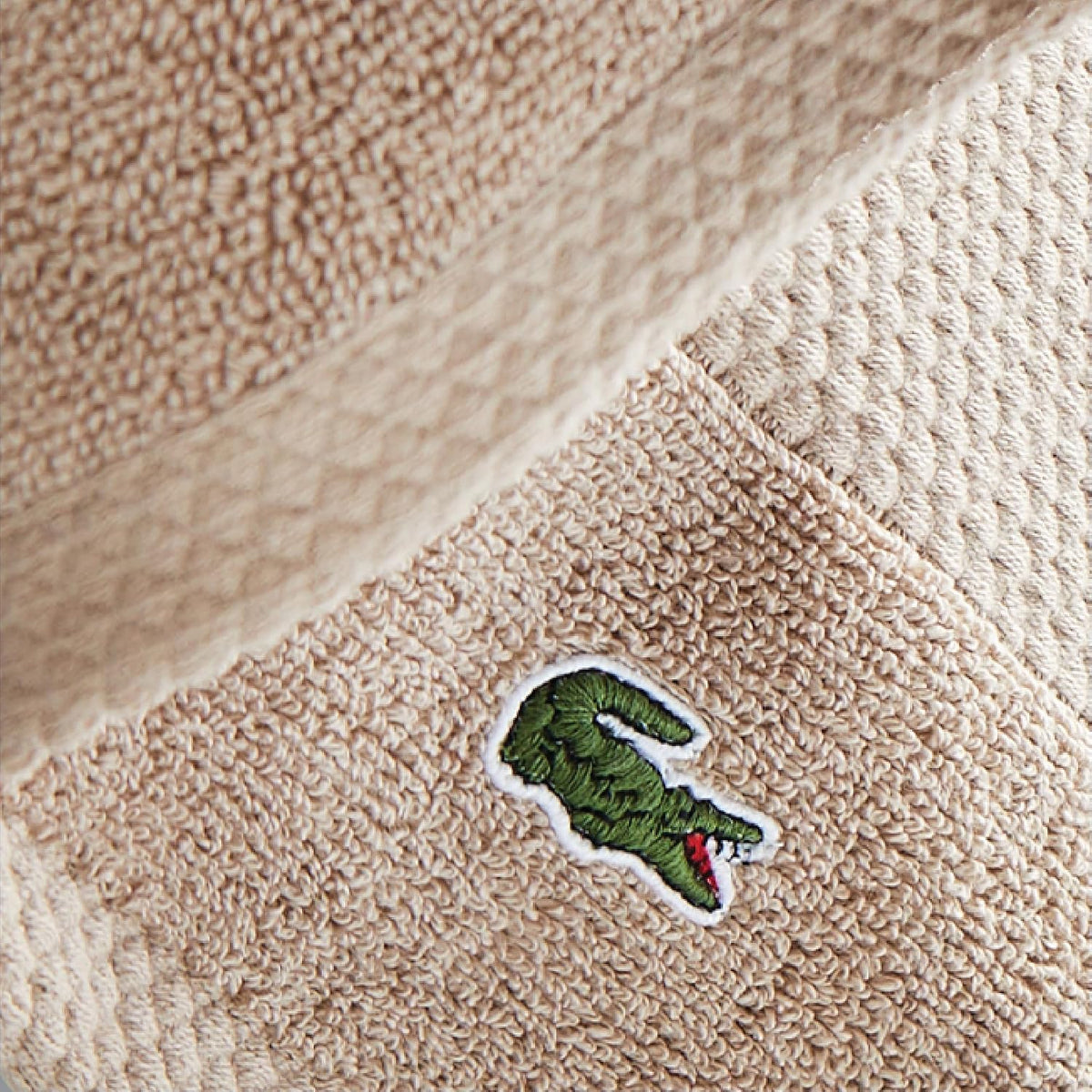 Lacoste Heritage 100% Supima Cotton Bath Towel 30" x 54", Sand