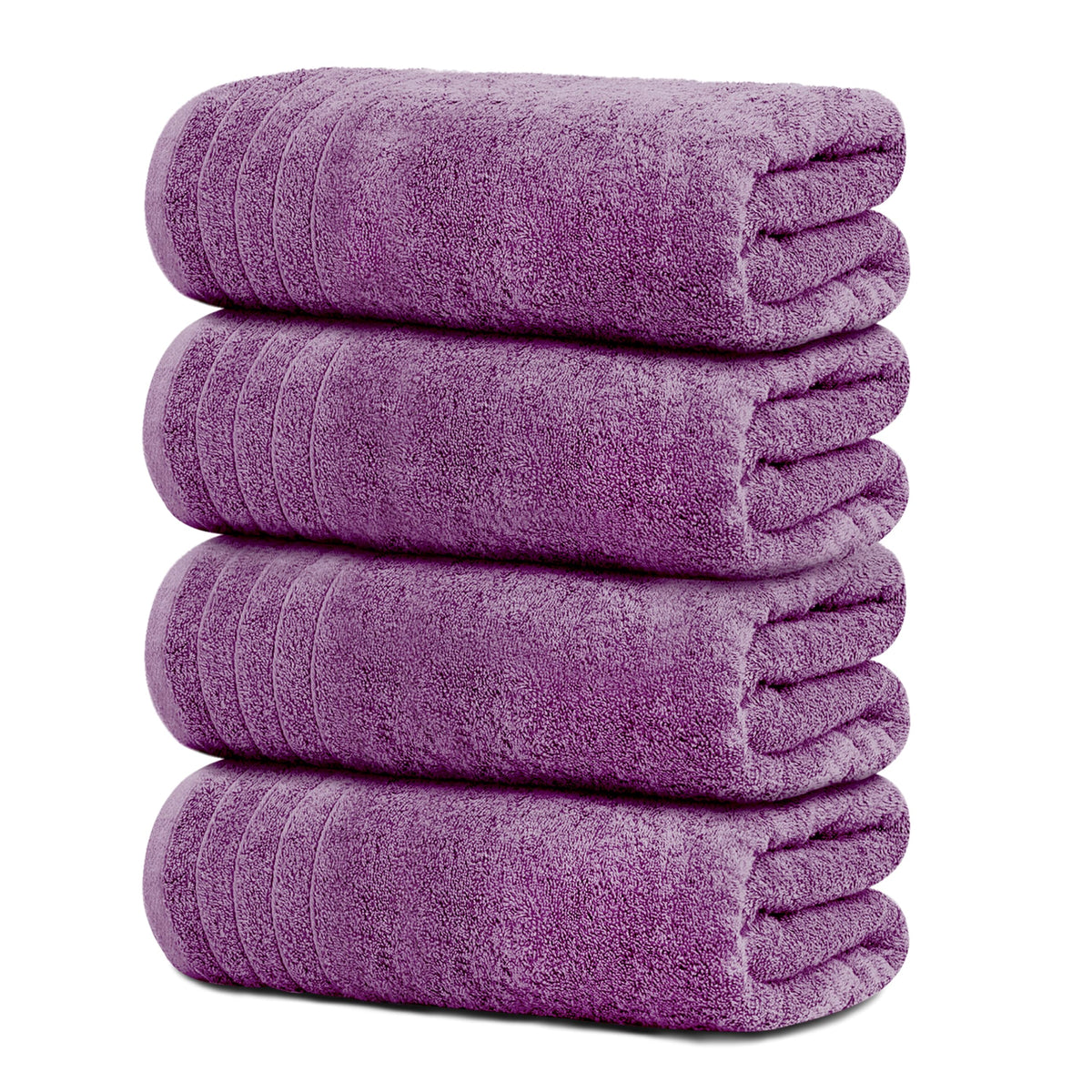 Tens Towels 4 Piece Extra Large Bath Towels 30 x 60 Inches, Dark Grey