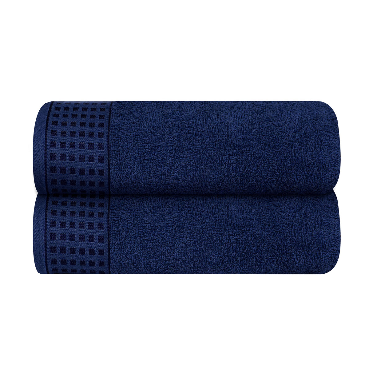 GLAMBURG 100% Cotton 2 Pack Oversized Bath Towel Set 28x55 Inches, Ultra Soft Highly Absorbant Compact Quickdry & Lightweight Large Bath Towels, Ideal for Gym Travel Camp Pool - Black