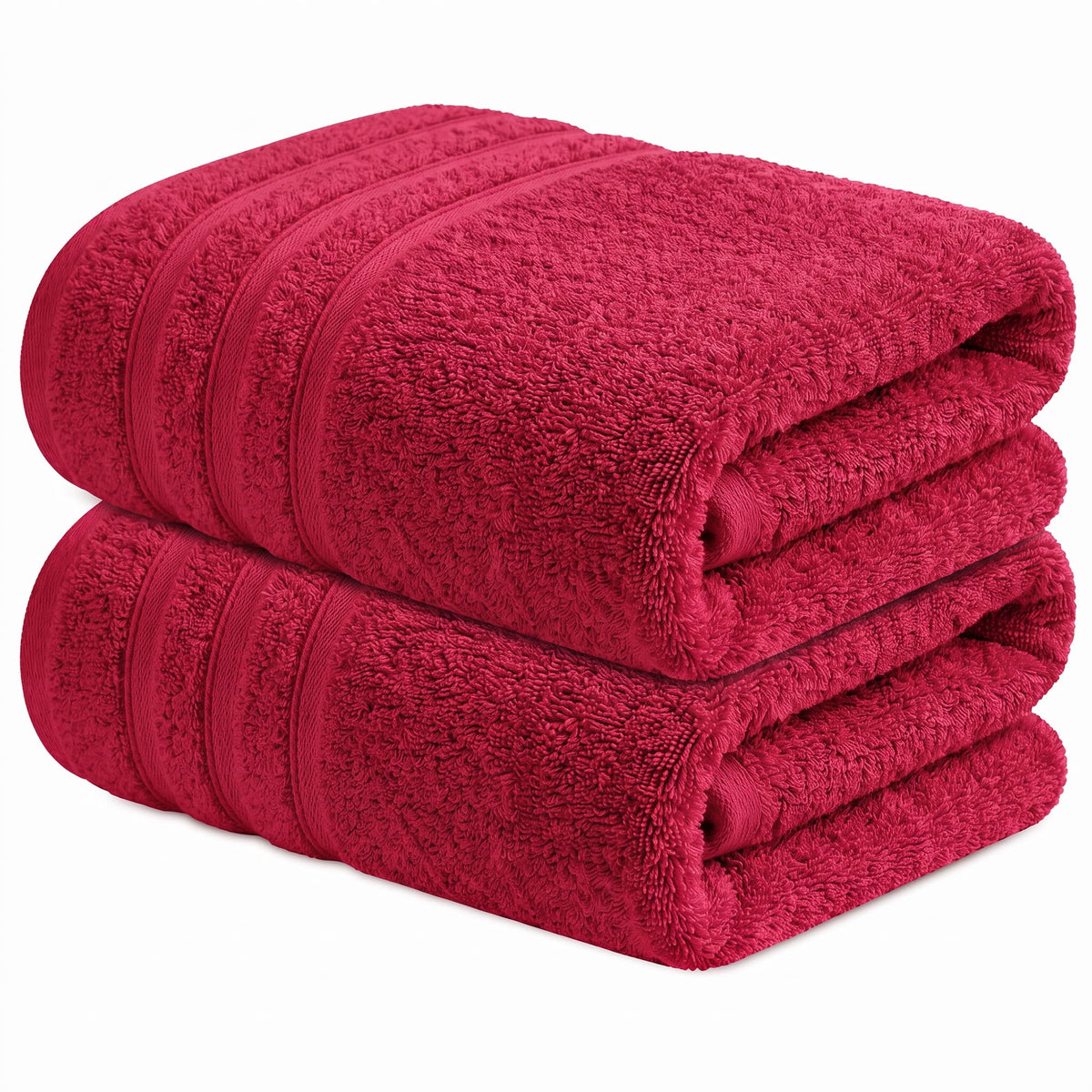 Infinitee Xclusives 100% Ring-Spun Cotton Bath Towels for Bathroom - Pack 2