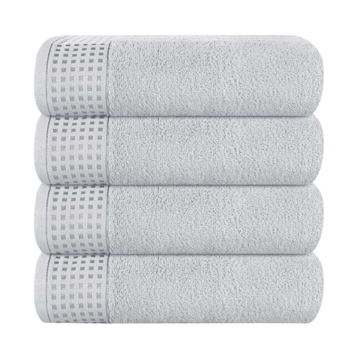 GLAMBURG 100% Cotton 2 Pack Oversized Bath Towel Set 28x55 Inches, Ultra Soft Highly Absorbant Compact Quickdry & Lightweight Large Bath Towels, Ideal for Gym Travel Camp Pool - Black