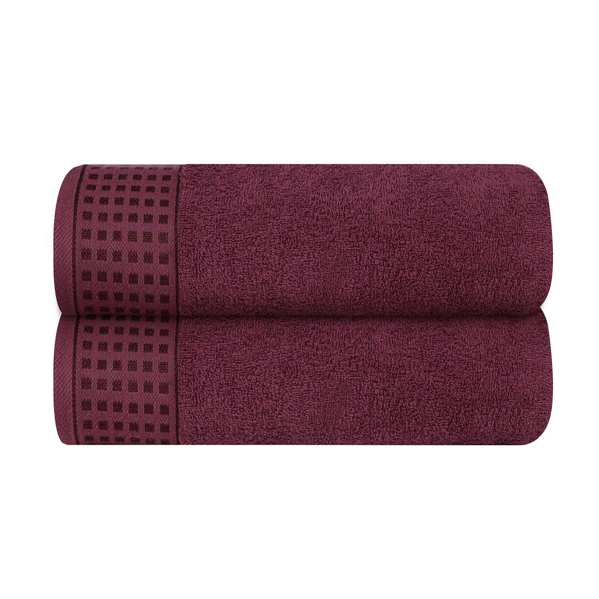 GLAMBURG 100% Cotton 2 Pack Oversized Bath Towel Set 28x55 Inches, Ultra Soft Highly Absorbant Compact Quickdry & Lightweight Large Bath Towels, Ideal for Gym Travel Camp Pool - Black