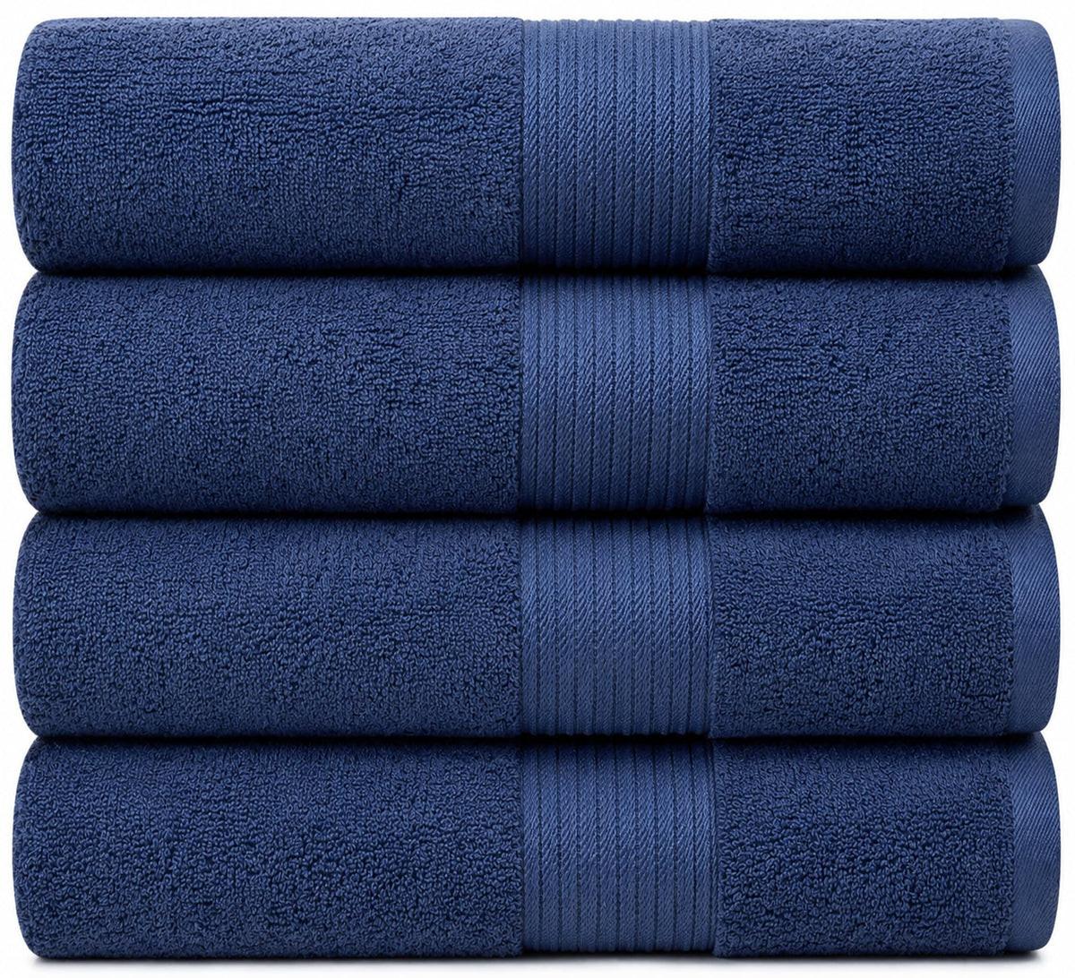 Luxury Bath Towels 4 Pack 650 GSM, 34"x56" Bath Towels Large - White