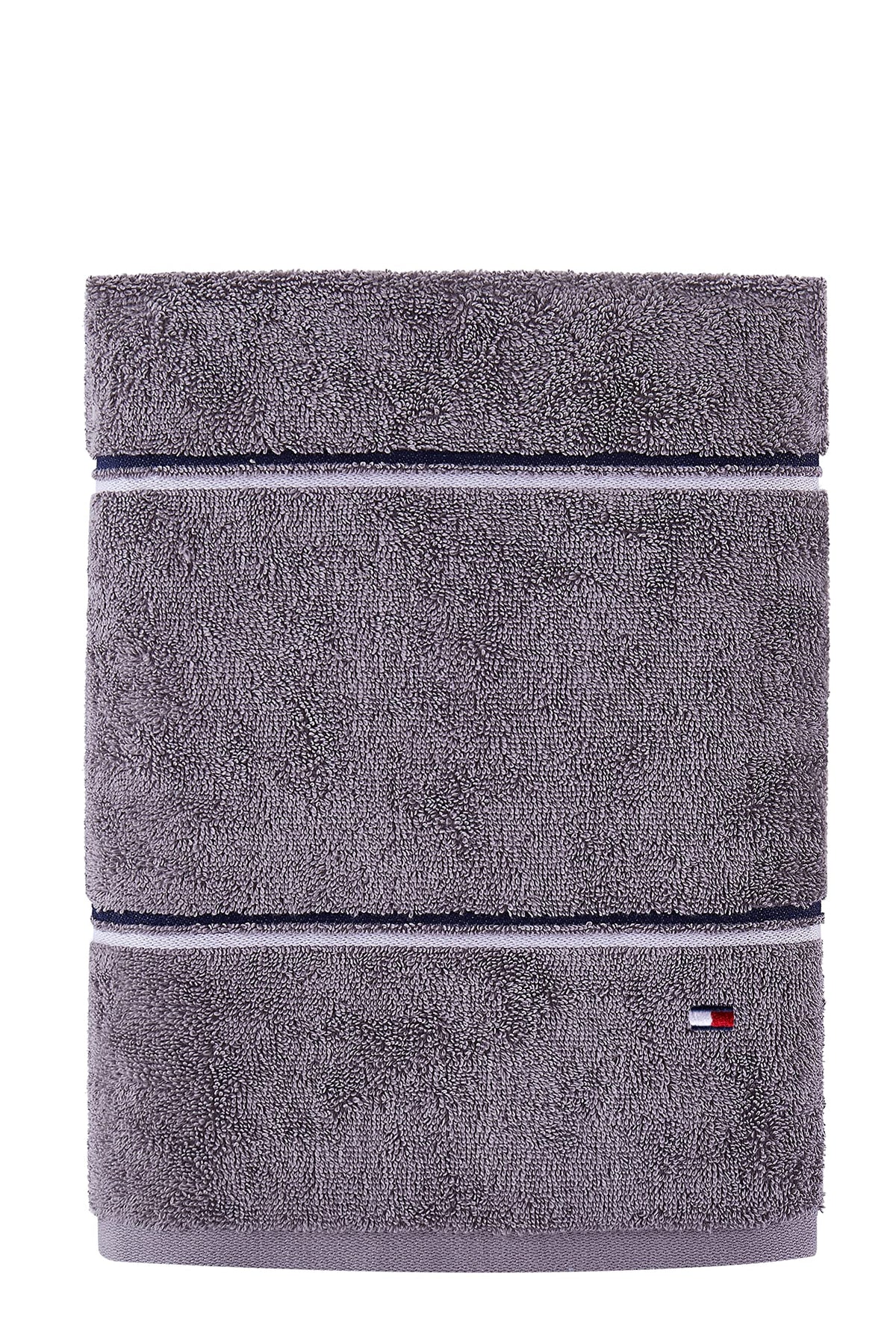 Tommy Hilfiger Modern American Solid Bath Towel, 30 X 54 Inches, 100% Cotton 574 GSM (Peacoat)