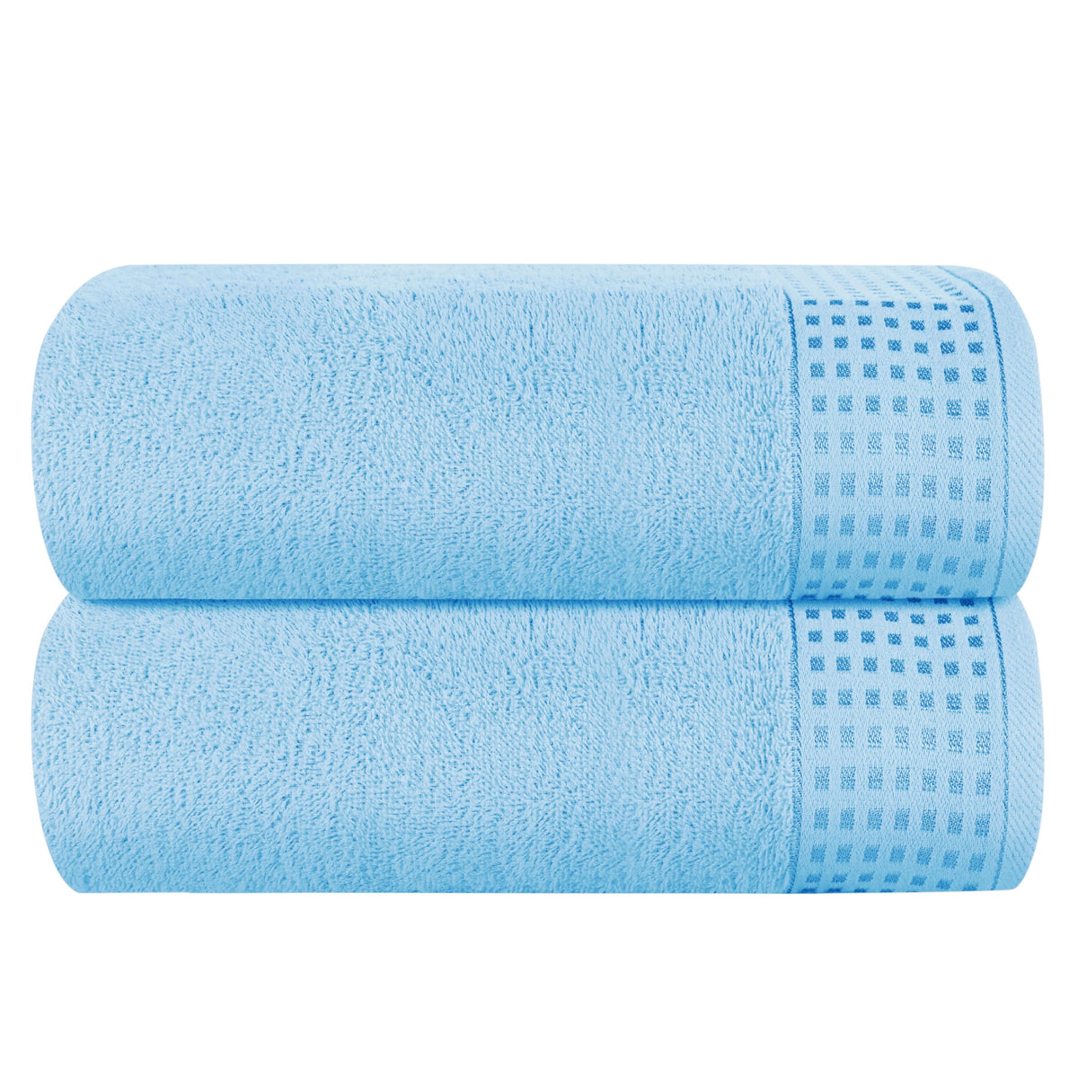 GLAMBURG 100% Cotton 2 Pack Oversized Bath Towel Set 28x55 Inches, Ultra Soft Highly Absorbant Compact Quickdry & Lightweight Large Bath Towels, Ideal for Gym Travel Camp Pool - Black