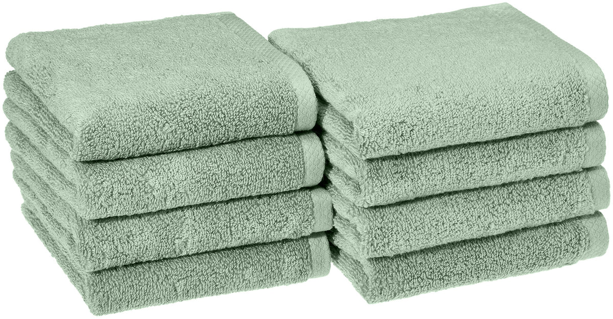Amazon Basics 2-Piece Quick-Dry Oversize Bath Towel, 100% Cotton, 54" x 30", White